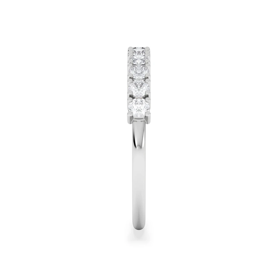 Twilight Lab Diamond 0.50ct H/SI Half Eternity Ring 925 Silver