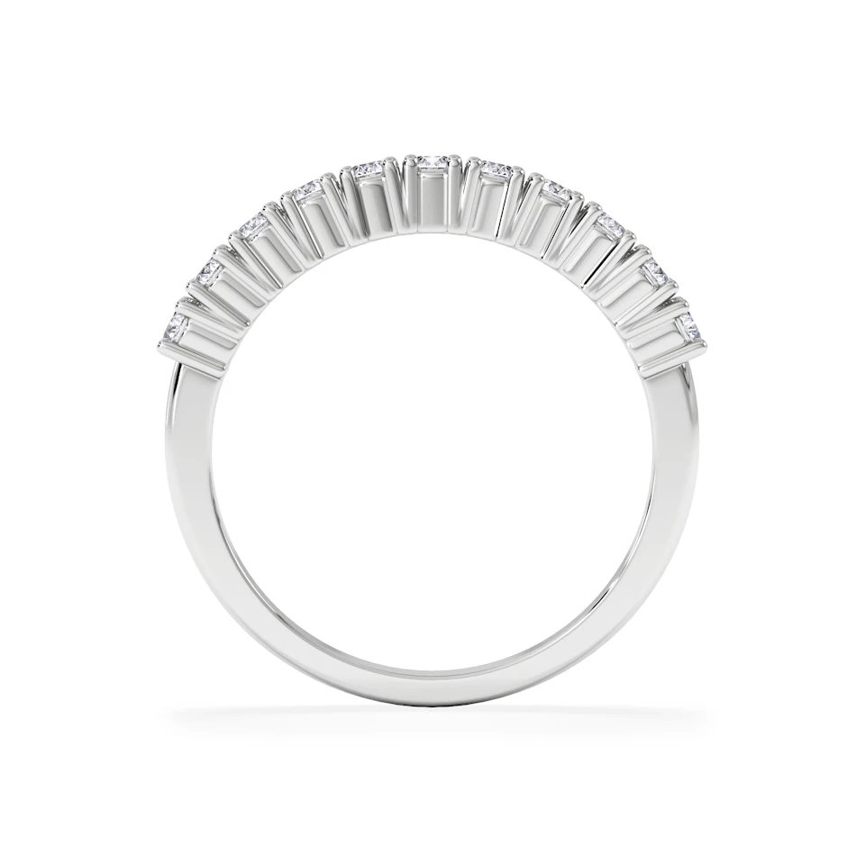 Twilight Lab Diamond 0.50ct H/SI Half Eternity Ring 9K White Gold