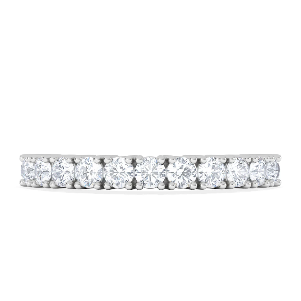 Twilight Lab Diamond 0.50ct H/SI Half Eternity Ring 9K White Gold