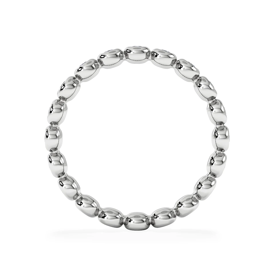 Lab Diamond Rubover Eternity Ring 0.33ct in 9K White Gold