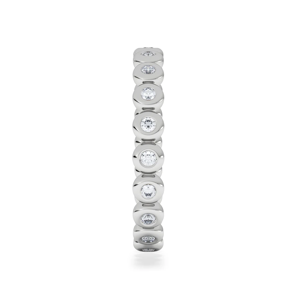 Lab Diamond Rubover Eternity Ring 0.33ct in 9K White Gold