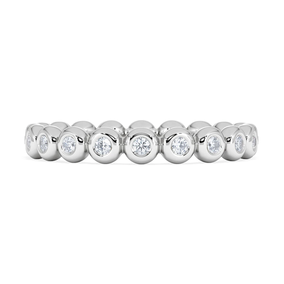 Lab Diamond Rubover Eternity Ring 0.33ct in 9K White Gold