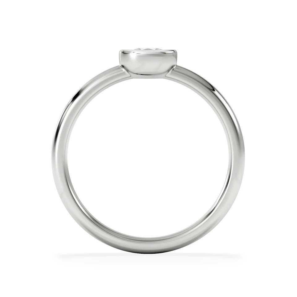Horizon Oval Cut Lab Diamond Solitaire Ring 0.25ct H/SI in 9K White Gold