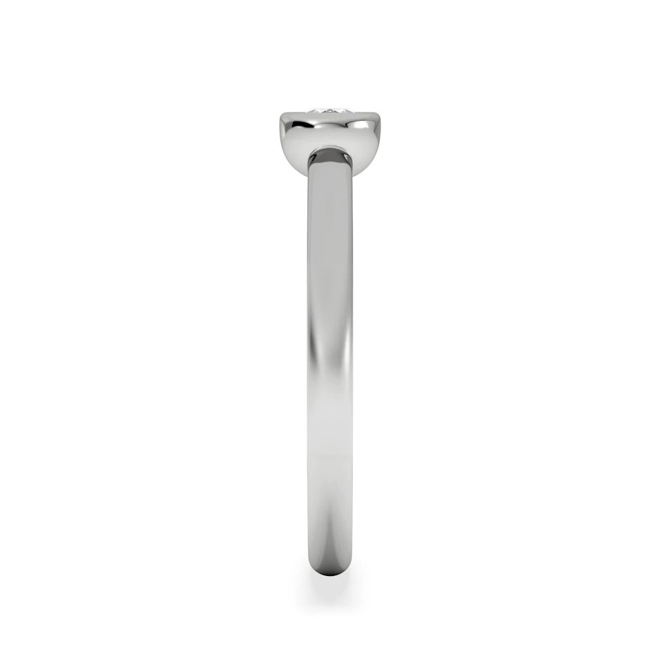 Horizon Oval Cut Lab Diamond Solitaire Ring 0.25ct H/SI in 9K White Gold