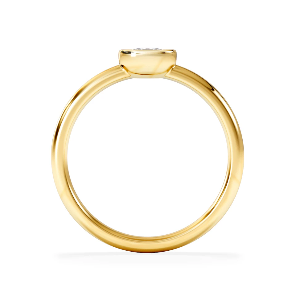 Horizon Oval Cut Lab Diamond Solitaire Ring 0.25ct H/SI in 9K Gold