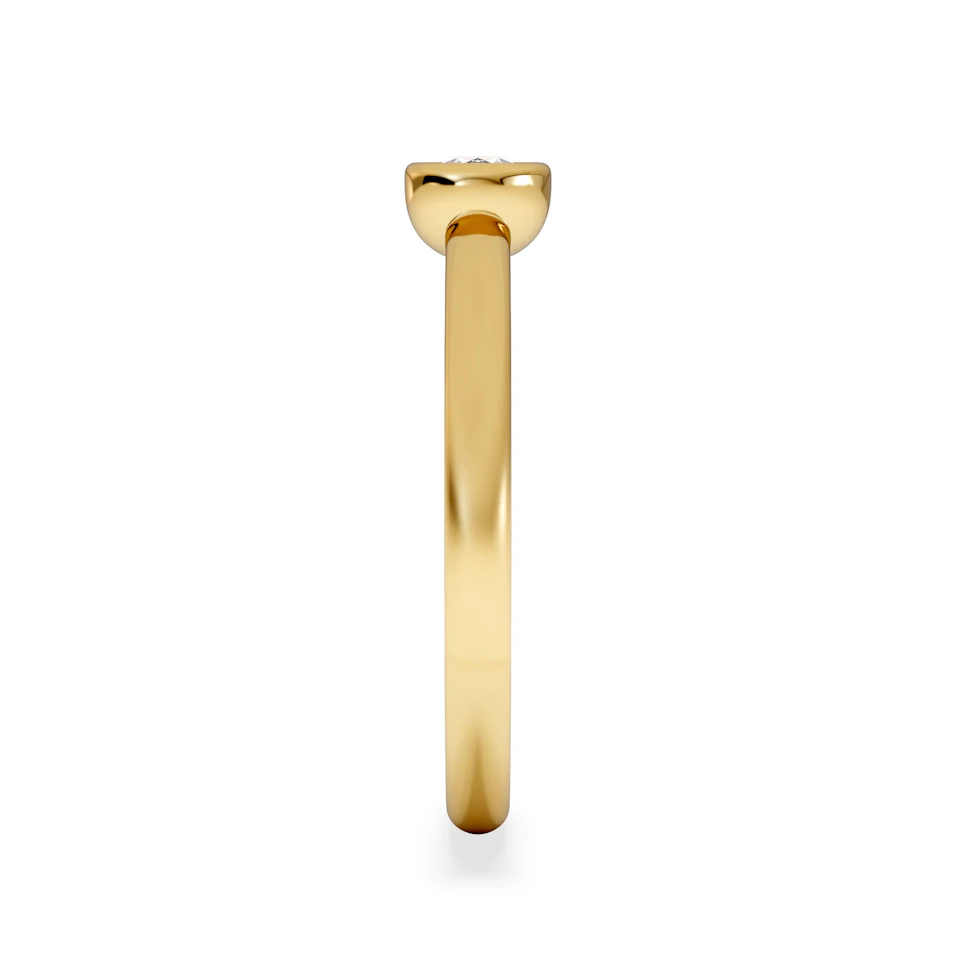 Horizon Oval Cut Lab Diamond Solitaire Ring 0.25ct H/SI in 9K Gold