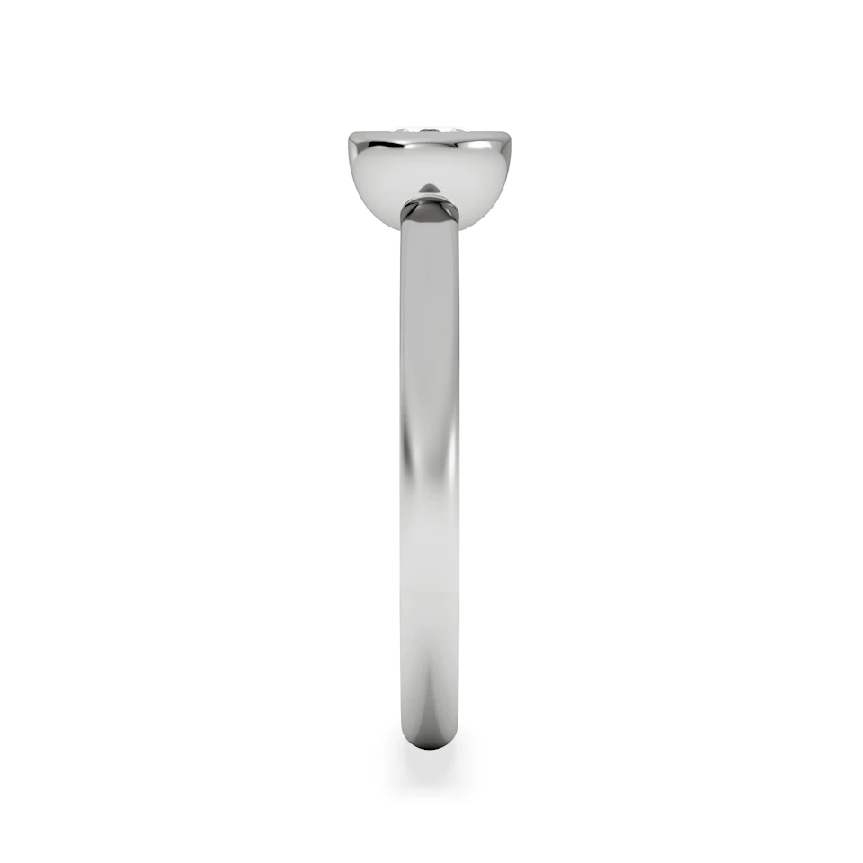 Horizon Oval Cut Lab Diamond Solitaire Ring 0.50ct H/SI in 9K White Gold
