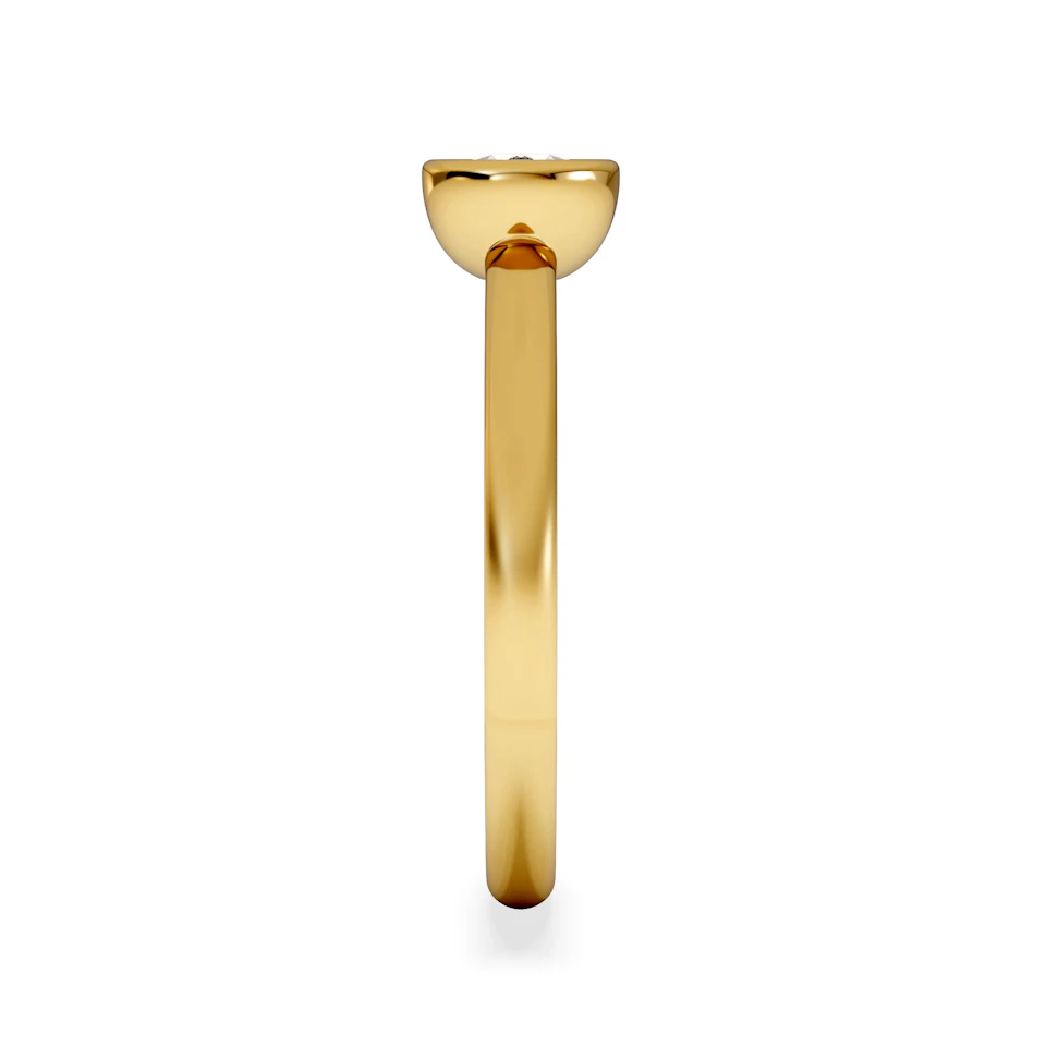 Horizon Oval Cut Lab Diamond Solitaire Ring 0.50ct H/SI in 9K Gold