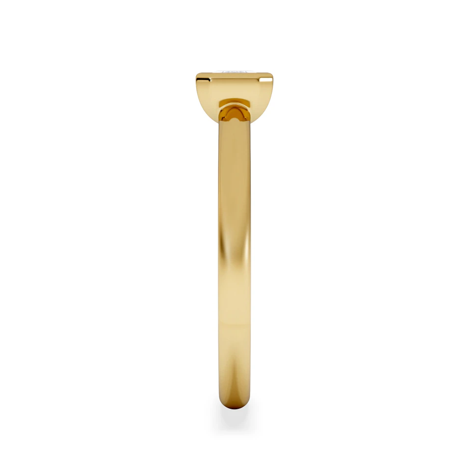 Horizon Emerald Cut Lab Diamond Solitaire Ring 0.50ct H/SI in 9K Gold