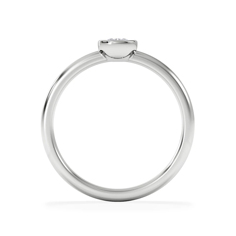 Horizon Round Cut Lab Diamond Solitaire Ring 0.25ct H/SI in 9K White Gold