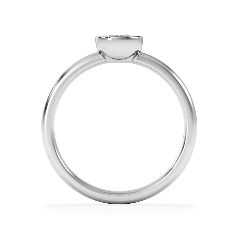 Horizon Round Cut Lab Diamond Solitaire Ring 0.50ct H/SI in 9K White Gold
