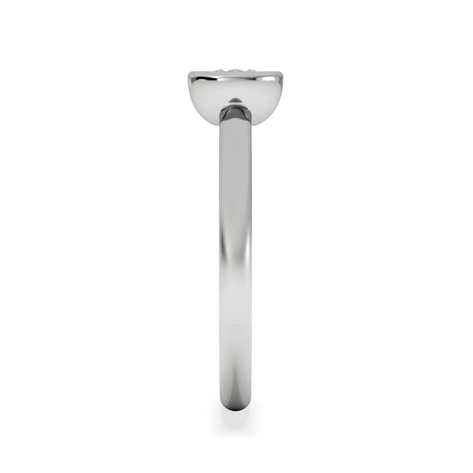 Horizon Round Cut Lab Diamond Solitaire Ring 0.50ct H/SI in 9K White Gold