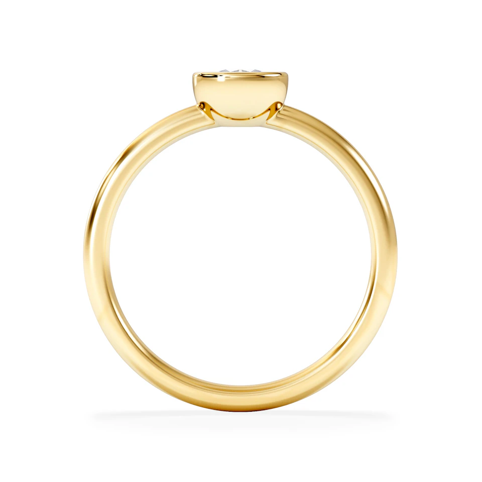 Horizon Round Cut Lab Diamond Solitaire Ring 0.50ct H/SI in 9K Gold