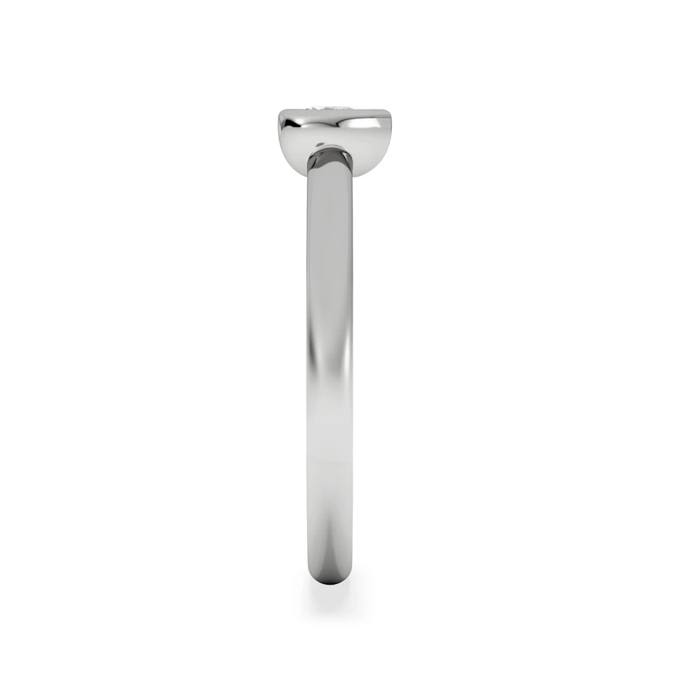 Horizon Heart Cut Lab Diamond Solitaire Ring 0.25ct H/SI in 9K White Gold