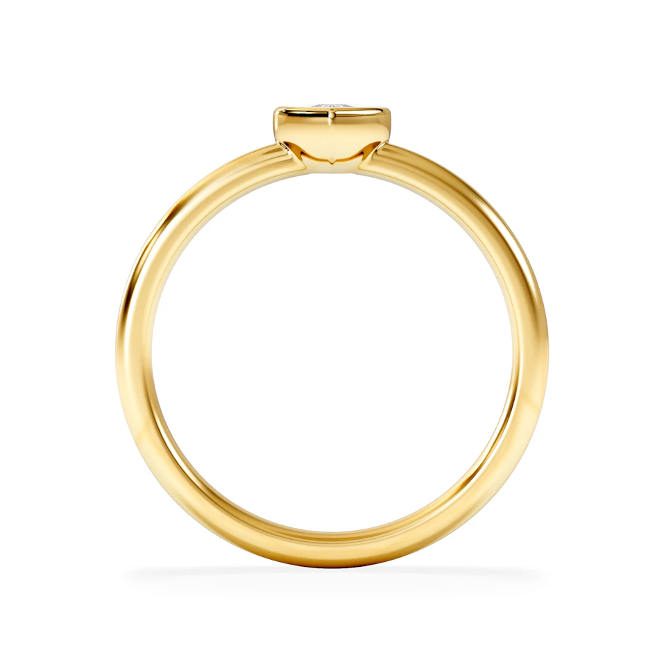 Horizon Heart Cut Lab Diamond Solitaire Ring 0.25ct H/SI in 9K Gold