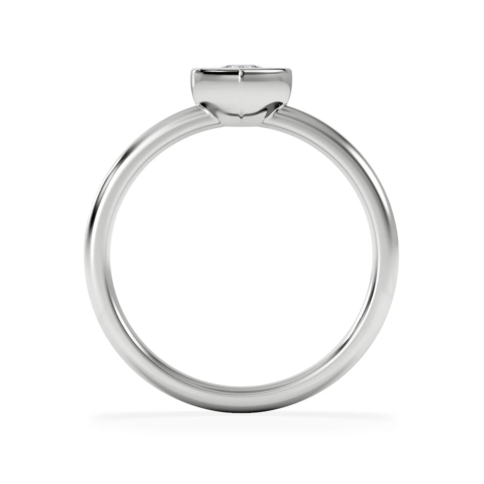 Horizon Heart Cut Lab Diamond Solitaire Ring 0.50ct H/SI in 9K White Gold