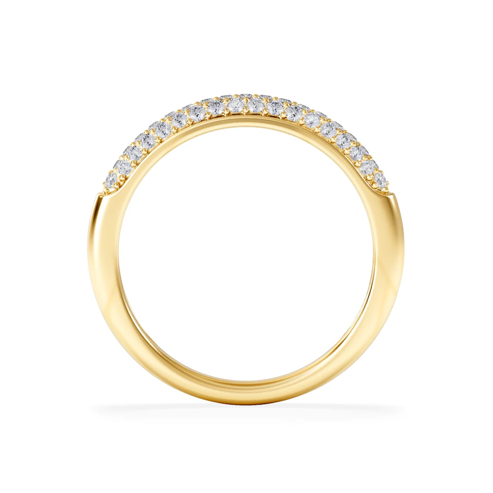 Lab Diamond Micro Pave Half Eternity Ring 0.30ct in 9k Gold