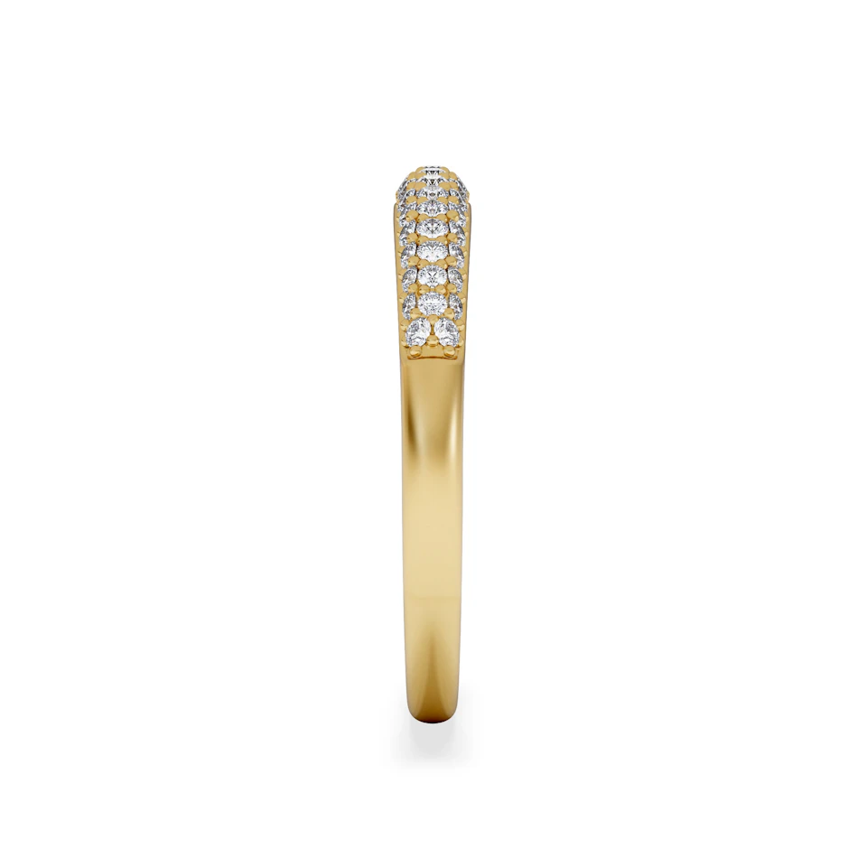 Lab Diamond Micro Pave Half Eternity Ring 0.30ct in 18k Gold Vermeil