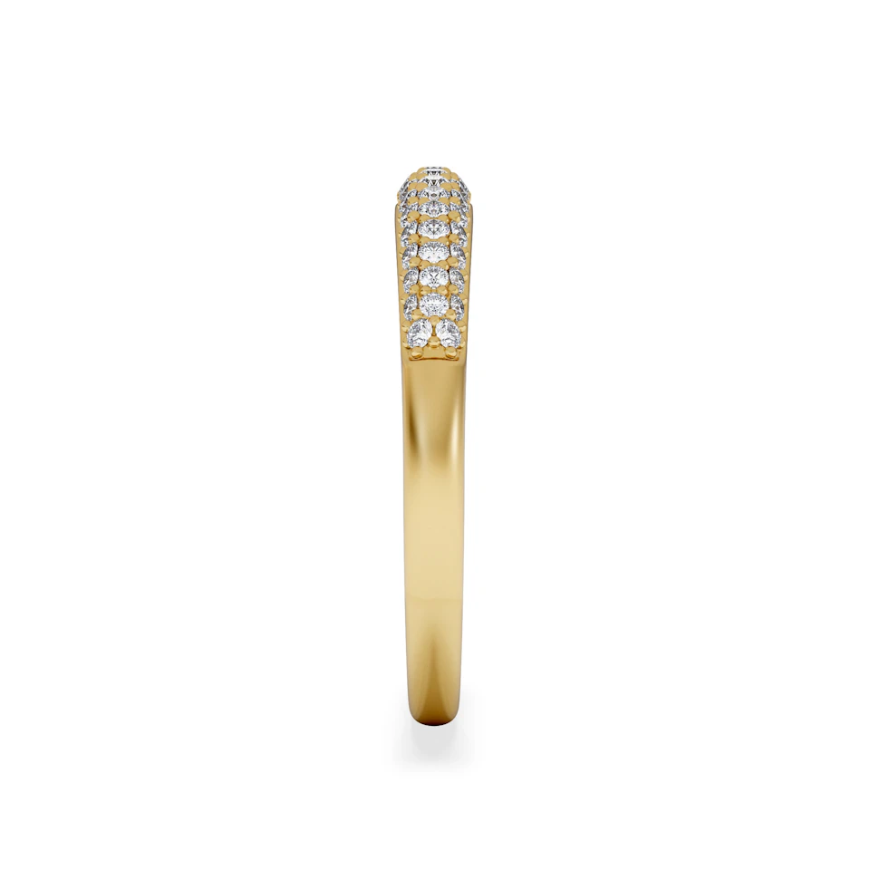 Lab Diamond Micro Pave Half Eternity Ring 0.30ct in 9k Gold