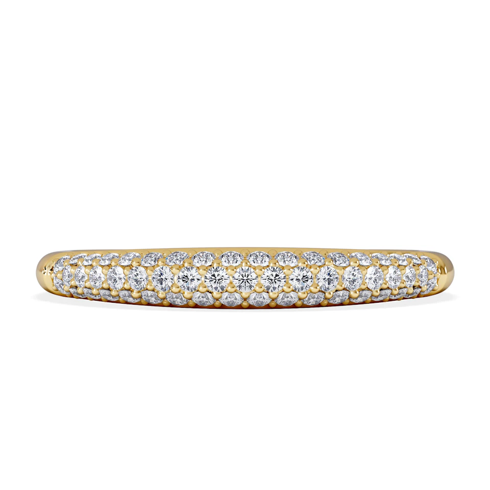 Lab Diamond Micro Pave Half Eternity Ring 0.30ct in 9k Gold