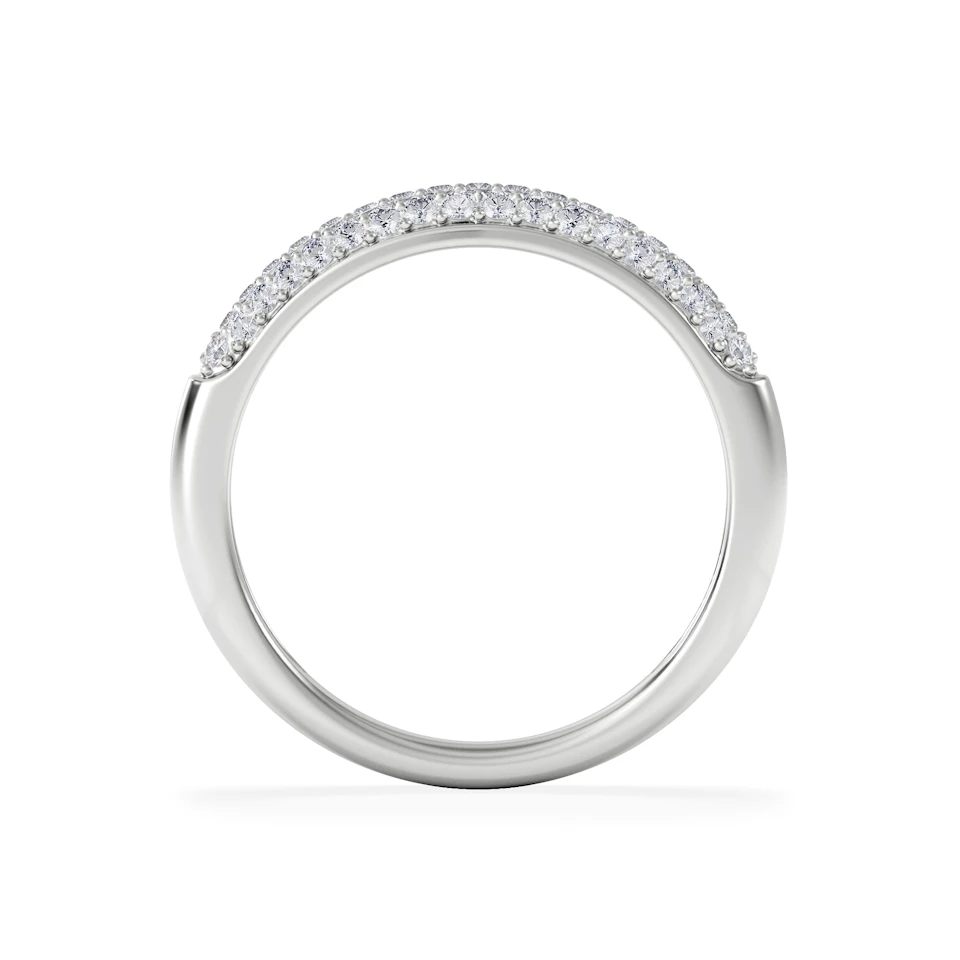 Lab Diamond Micro Pave Half Eternity Ring 0.30ct in 9k White Gold