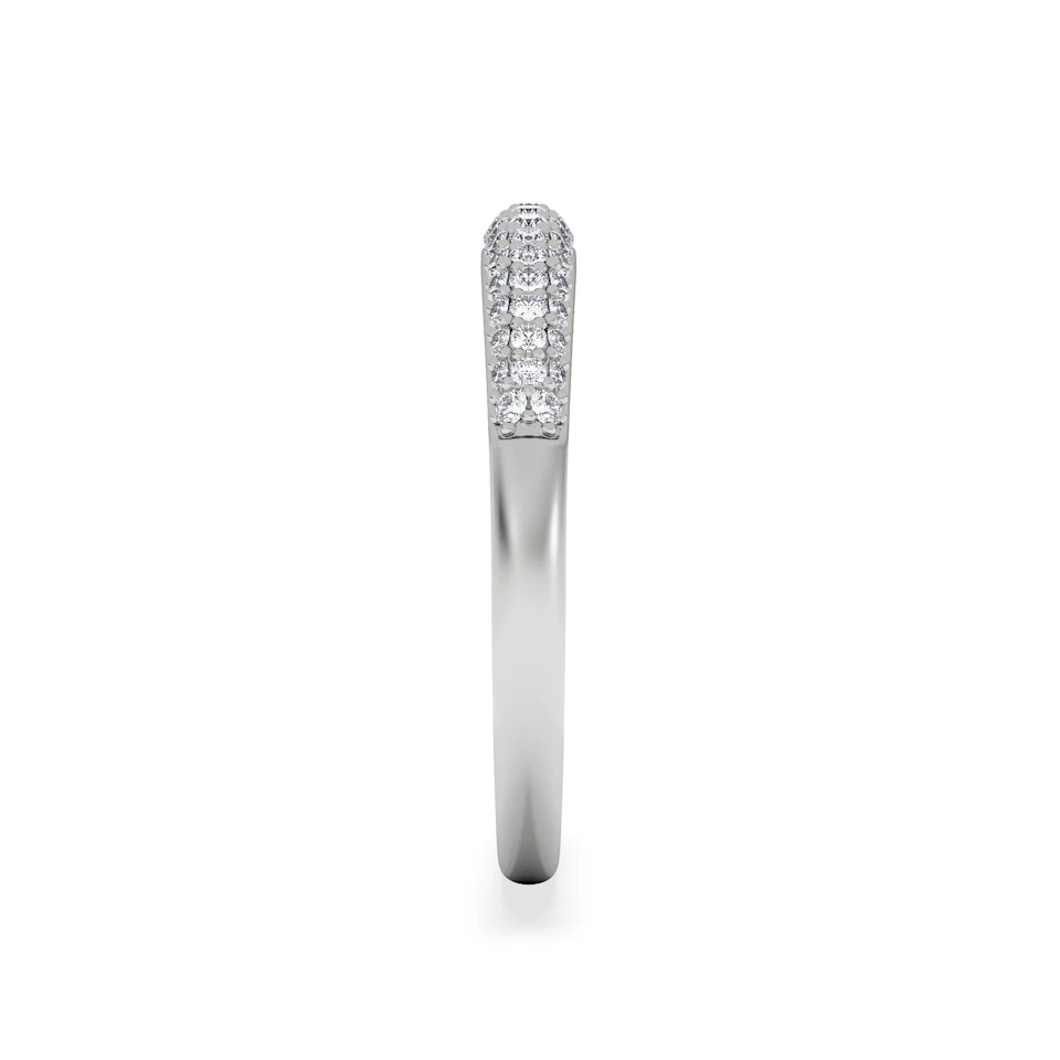 Lab Diamond Micro Pave Half Eternity Ring 0.30ct in 9k White Gold
