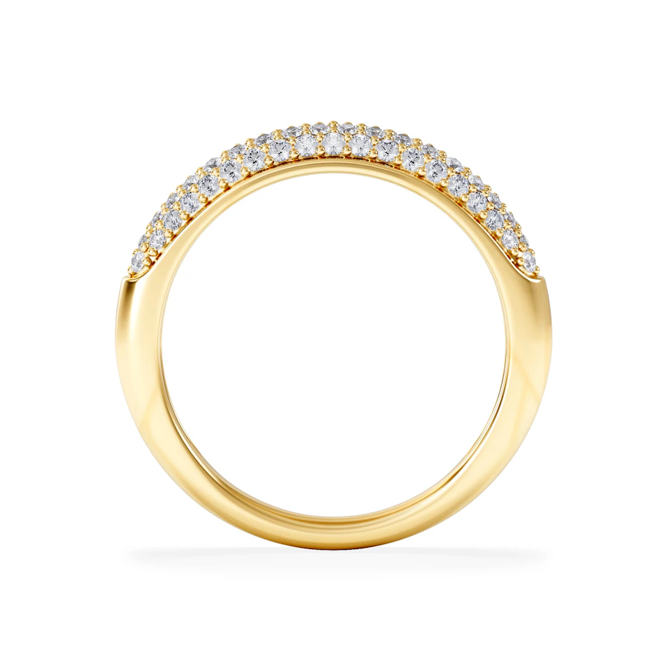 Lab Diamond Micro Pave Half Eternity Ring 0.50ct in 9k Gold
