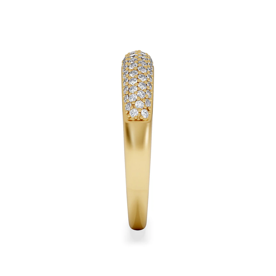 Lab Diamond Micro Pave Half Eternity Ring 0.50ct in 9k Gold