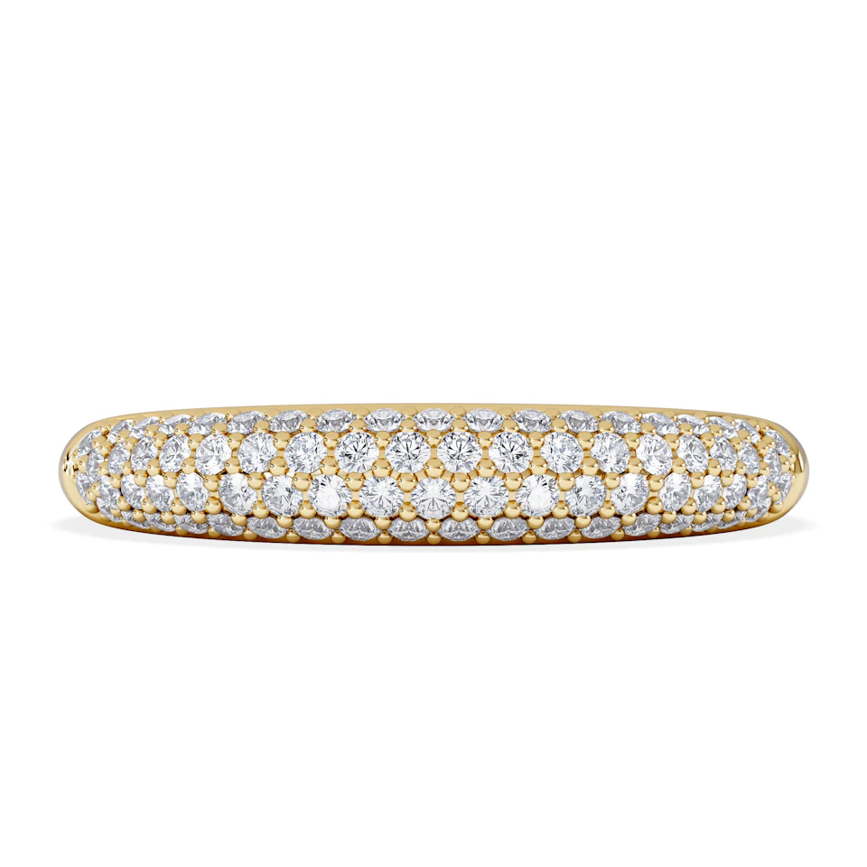 Lab Diamond Micro Pave Half Eternity Ring 0.50ct in 9k Gold