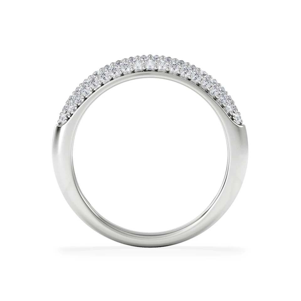 Lab Diamond Micro Pave Half Eternity Ring 0.50ct in 9k White Gold