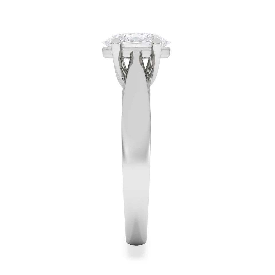 Naomi Oval Cut Lab Diamond Engagement Ring 1.00ct H/SI in 9k White Gold