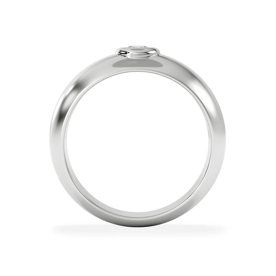 Men's Lab Diamond Signet Ring 0.25ct in 925 Silver H/SI