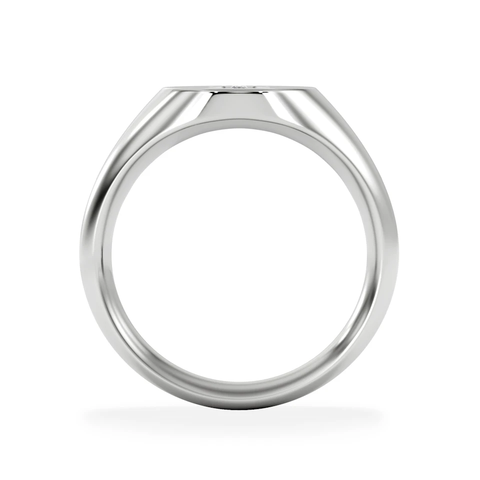 Star Signet Lab Diamond Ring in 925 Silver