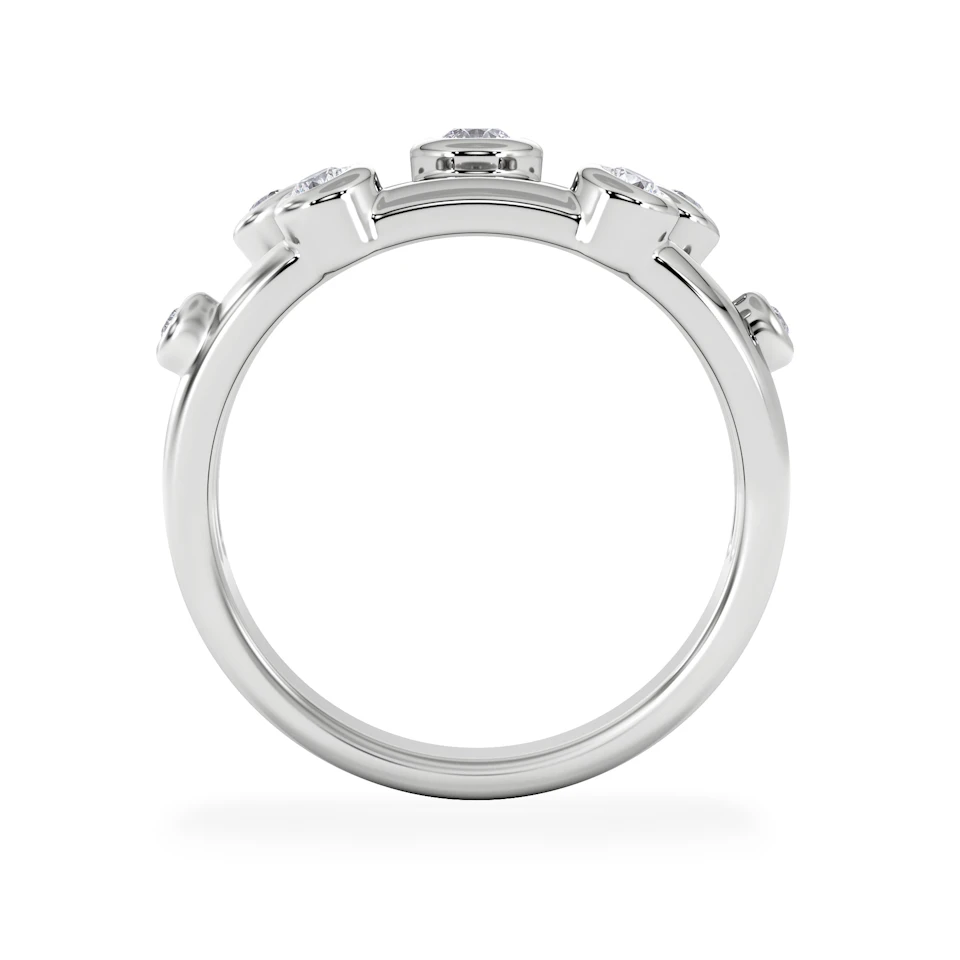 Lab Diamond Rain Drop Ring 0.25ct in 925 Silver