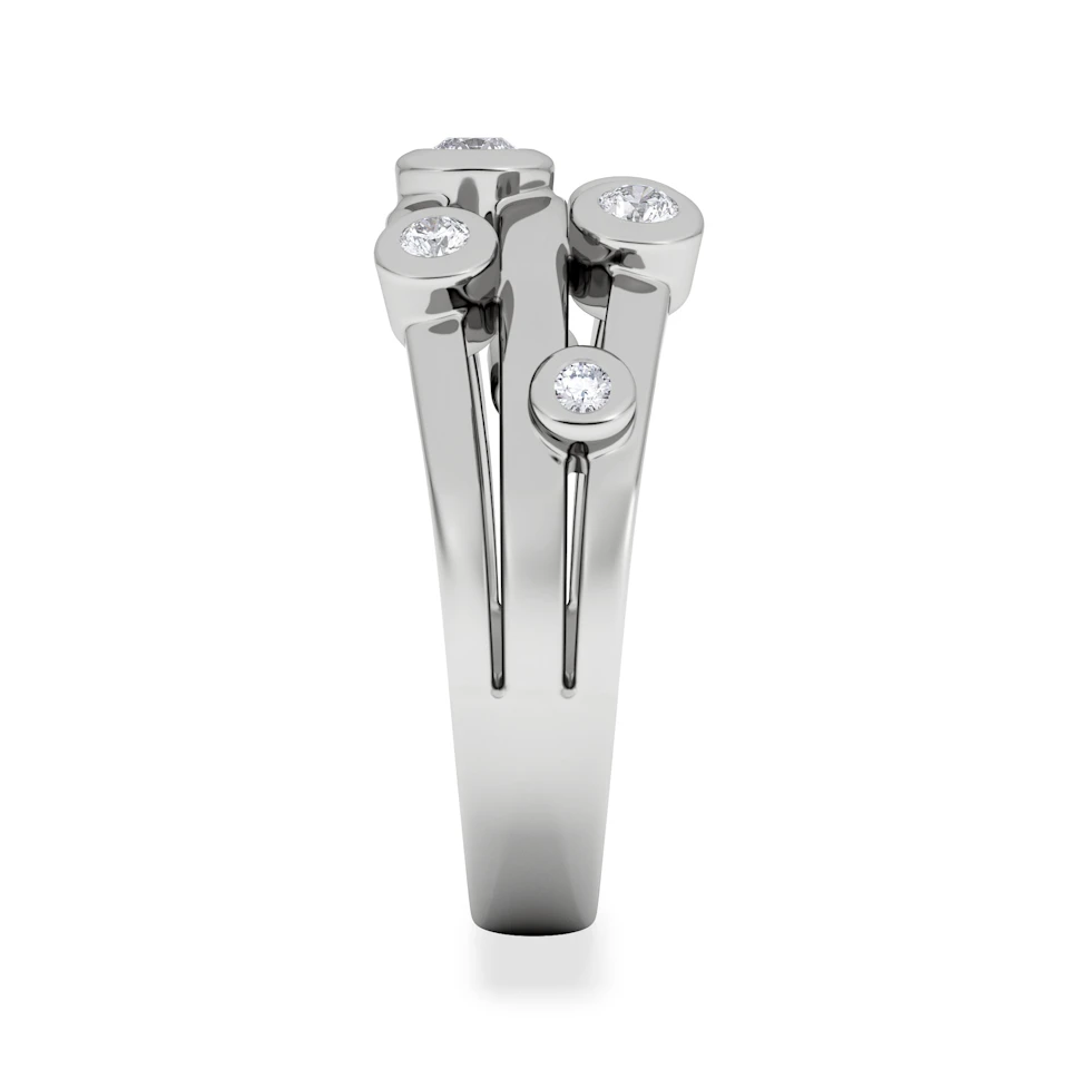 Lab Diamond Rain Drop Ring 0.25ct in 925 Silver