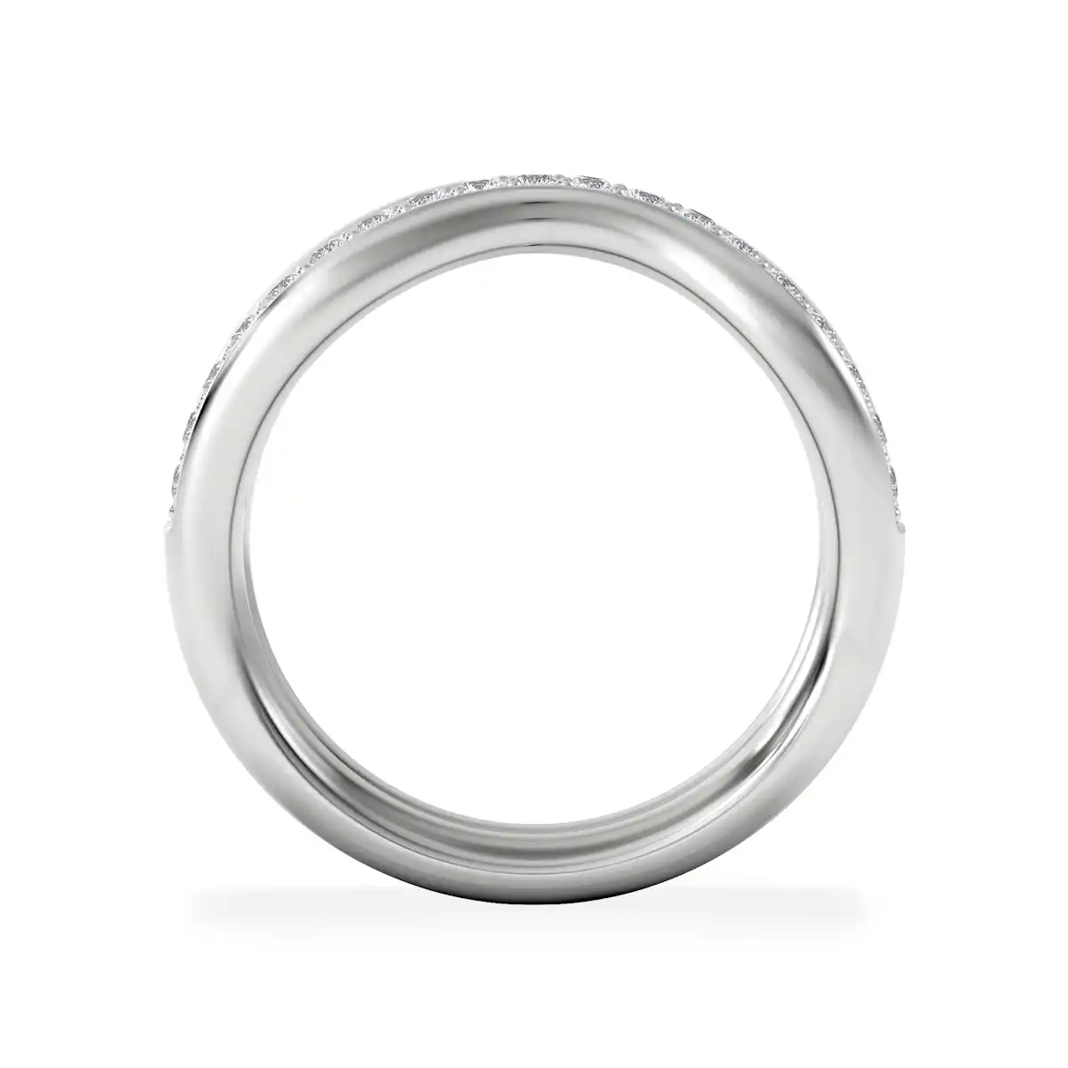 Lab Diamond Double Band Stacking Wave Ring 0.26ct in 925 Silver