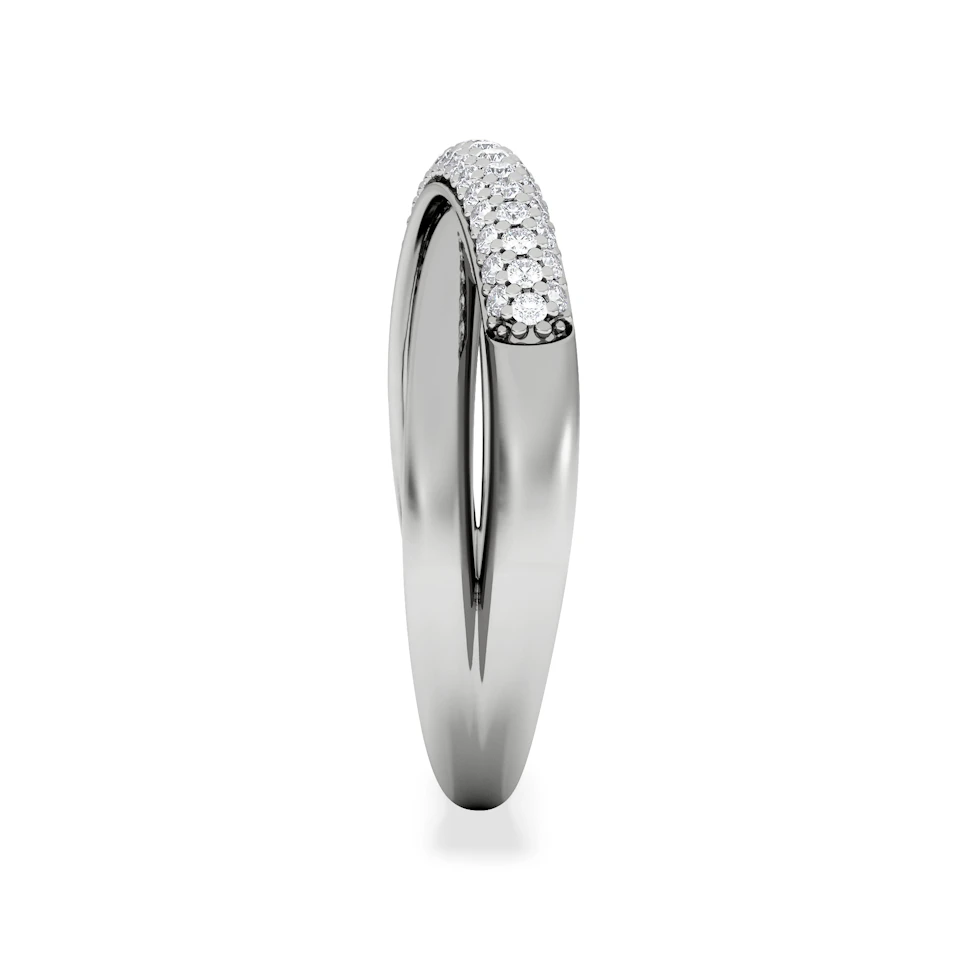 Crossover Set Lab Diamond Ring 0.35ct in 925 Silver