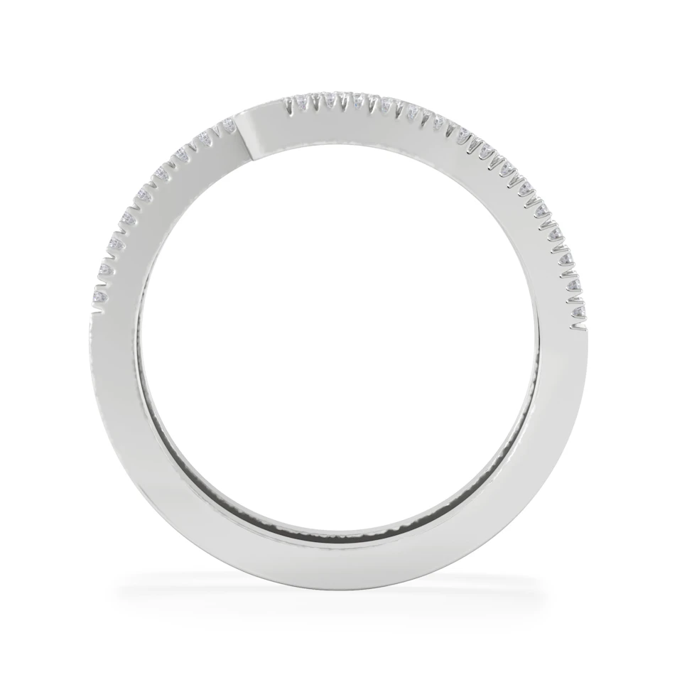 Lab Diamond Spiral Ring 0.25ct in 925 Silver