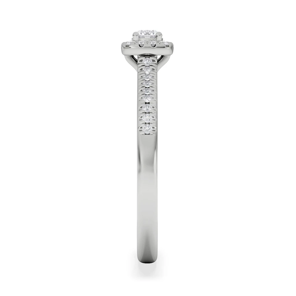Lumia Round Cut Lab Diamond Halo Ring 0.33ct F/VS in 925 Silver