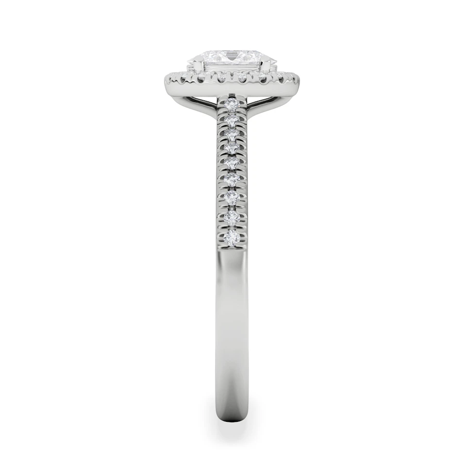 Lumia Oval Cut Lab Diamond Halo Ring 0.70ct F/VS in 9K White Gold