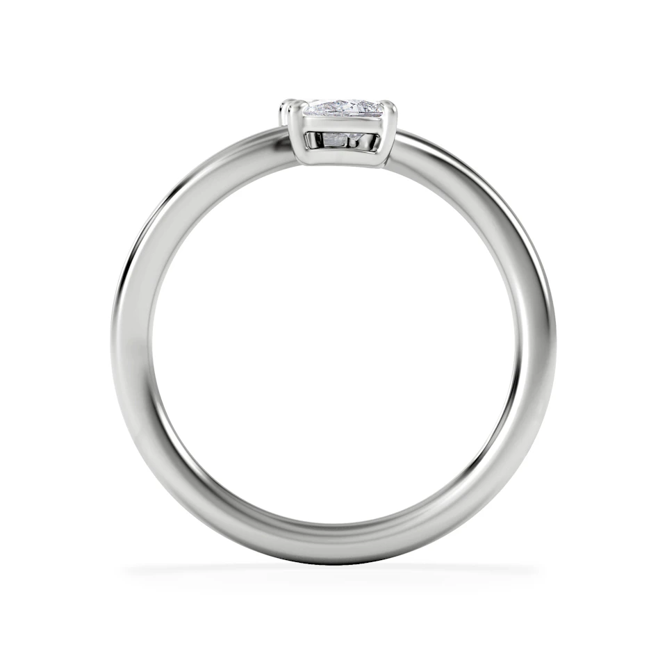 Toi et Moi Emerald and Pear Cut Lab Diamond Ring 30ct F/VS in 925 Silver