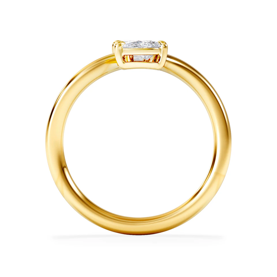 Toi et Moi Emerald and Pear Cut Lab Diamond Ring 0.50ct F/VS in 9K Gold