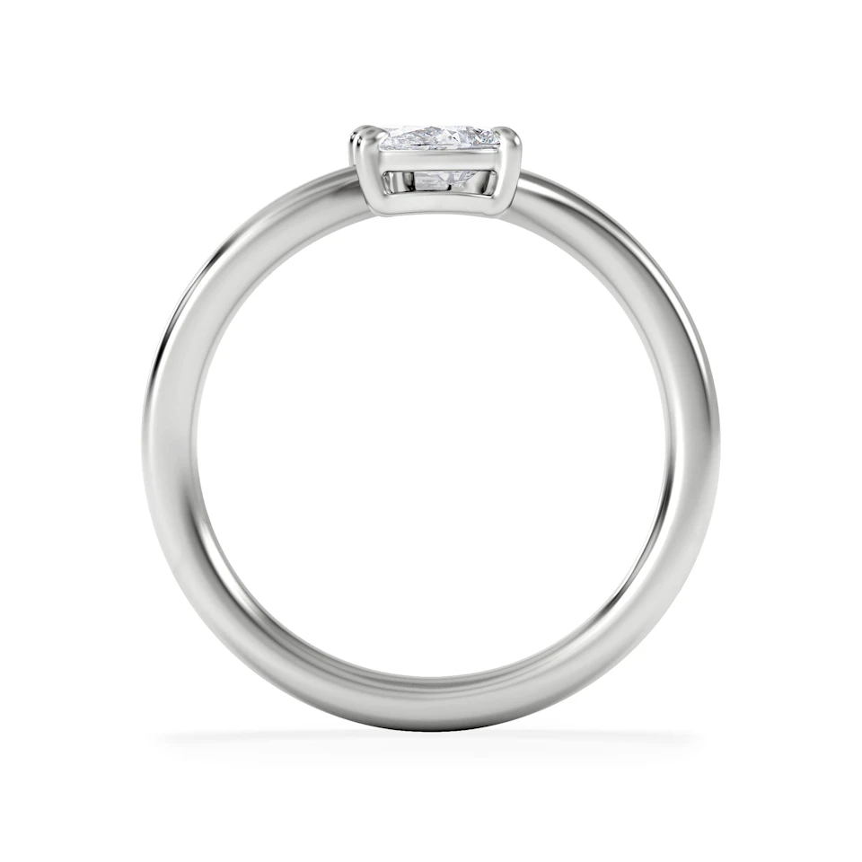 Toi et Moi Emerald and Pear Cut Lab Diamond Ring 0.50ct F/VS in 925 Silver