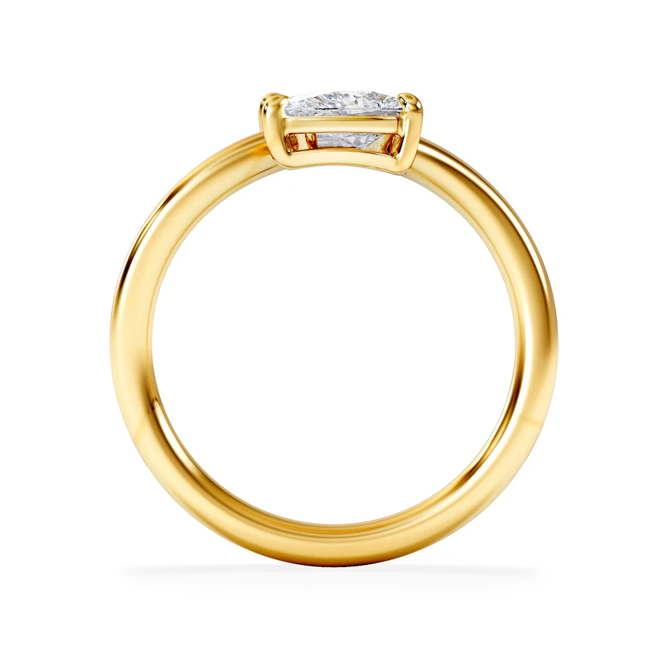 Toi et Moi Emerald and Pear Cut Lab Diamond Ring 1.00ct F/VS in 9K Gold