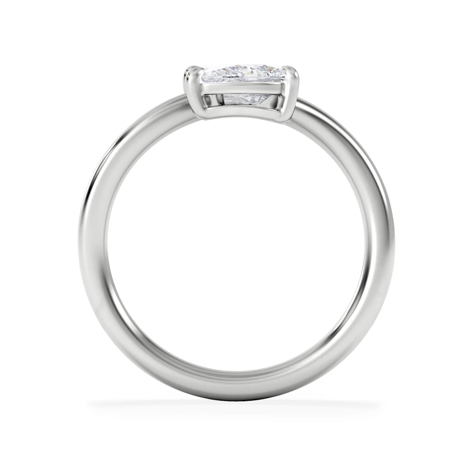 Toi et Moi Emerald and Pear Cut Lab Diamond Ring 1.00ct F/VS in 9K White Gold