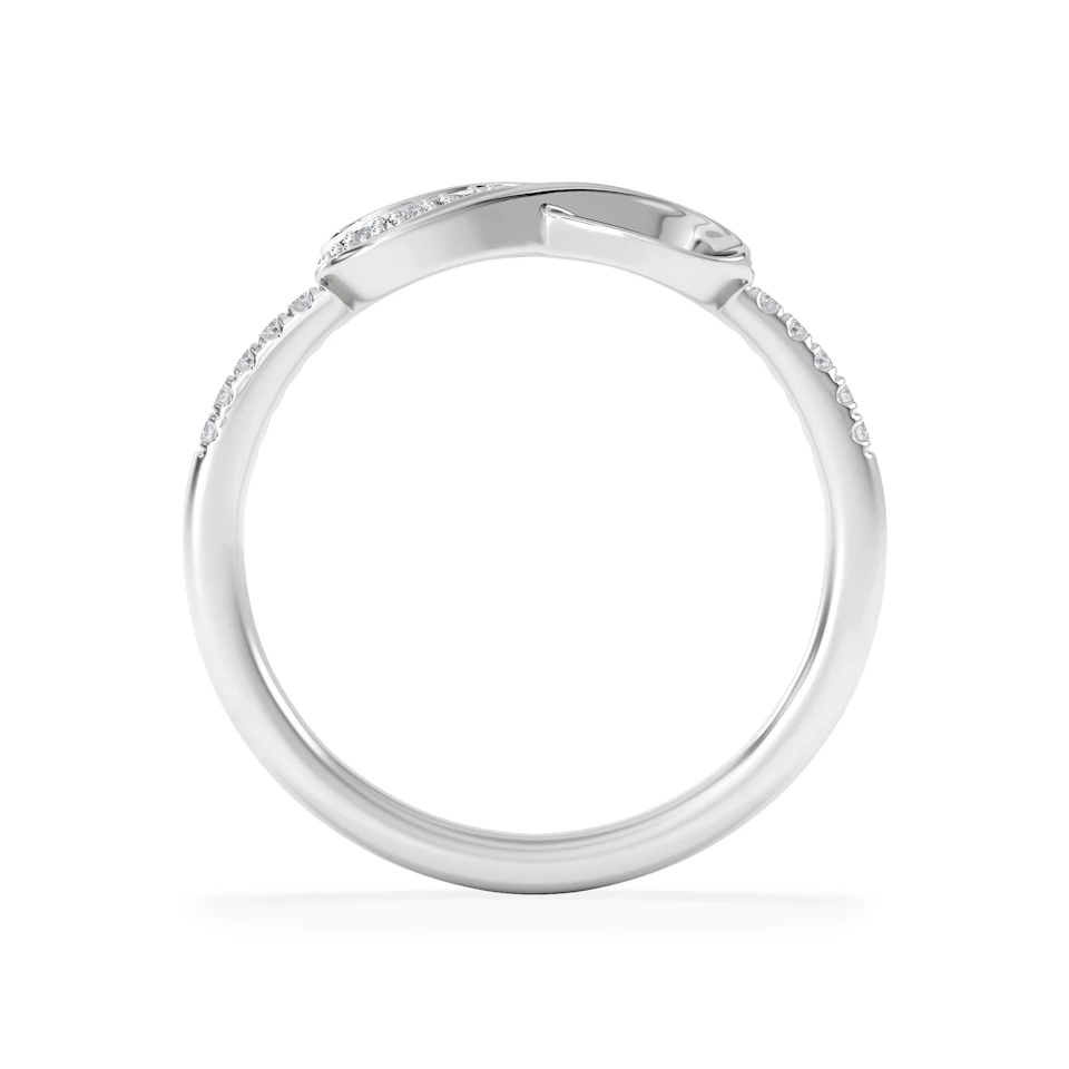 Infinity Love 0.13ct Lab Diamond Pavé Ring in Sterling Silver