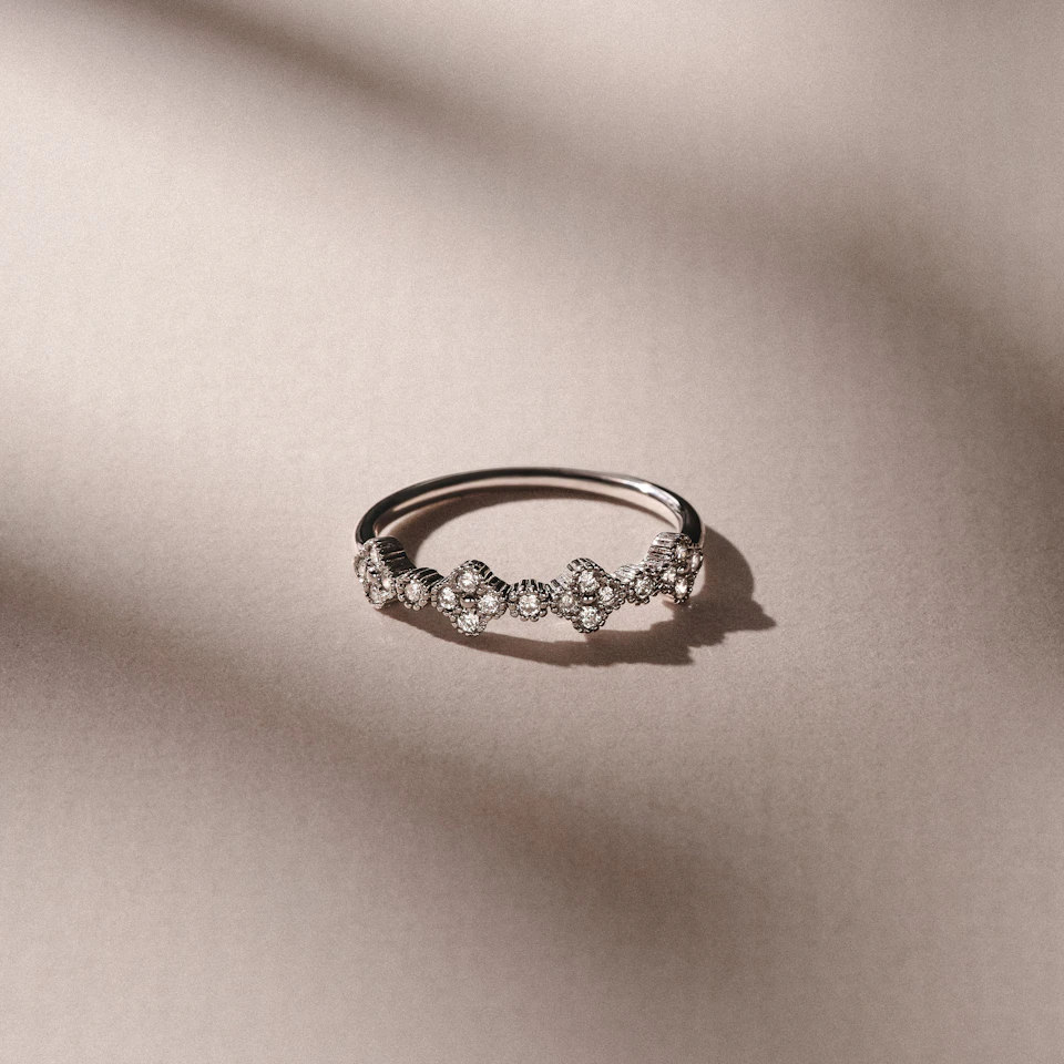 Alegria Lab Daimond Ring 0.27ct in 925 Silver