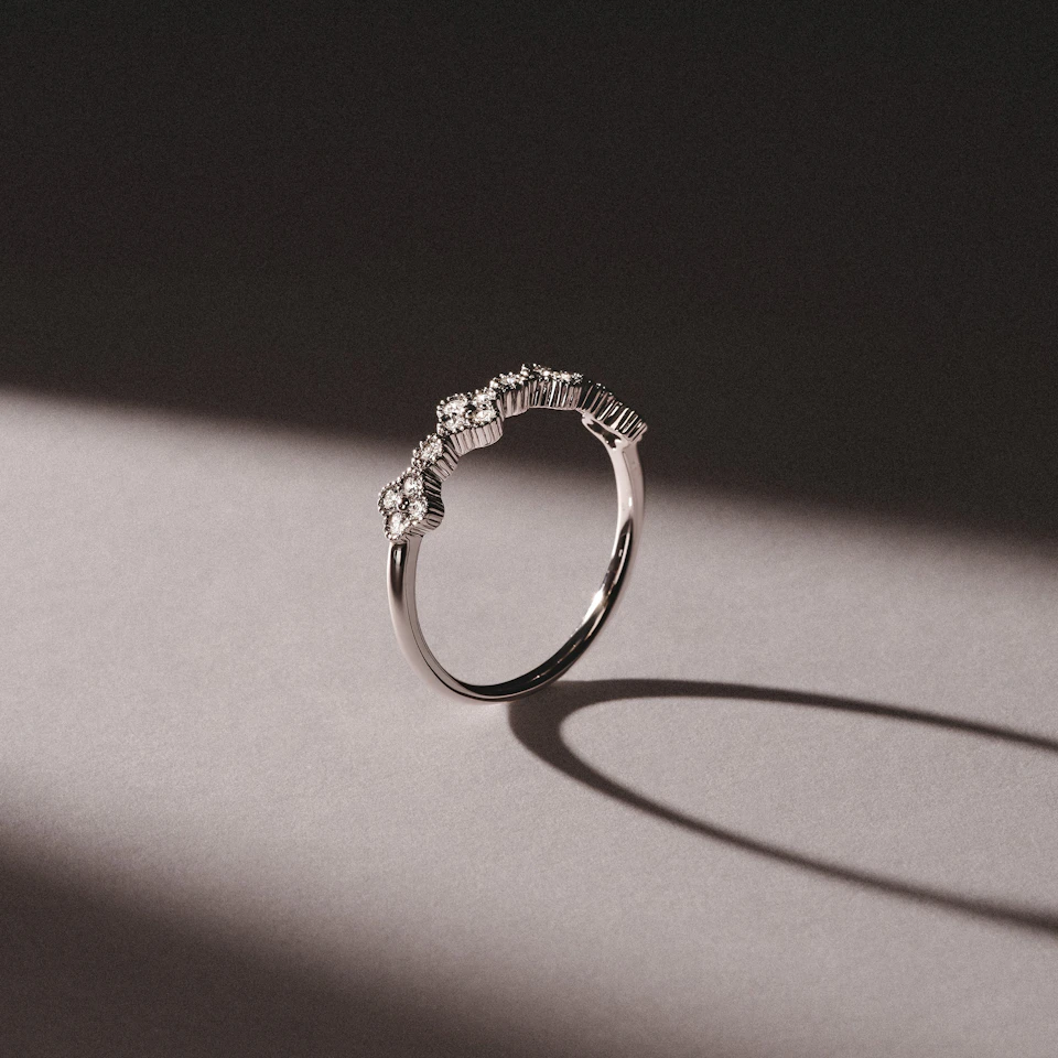 Alegria Lab Daimond Ring 0.27ct in 925 Silver