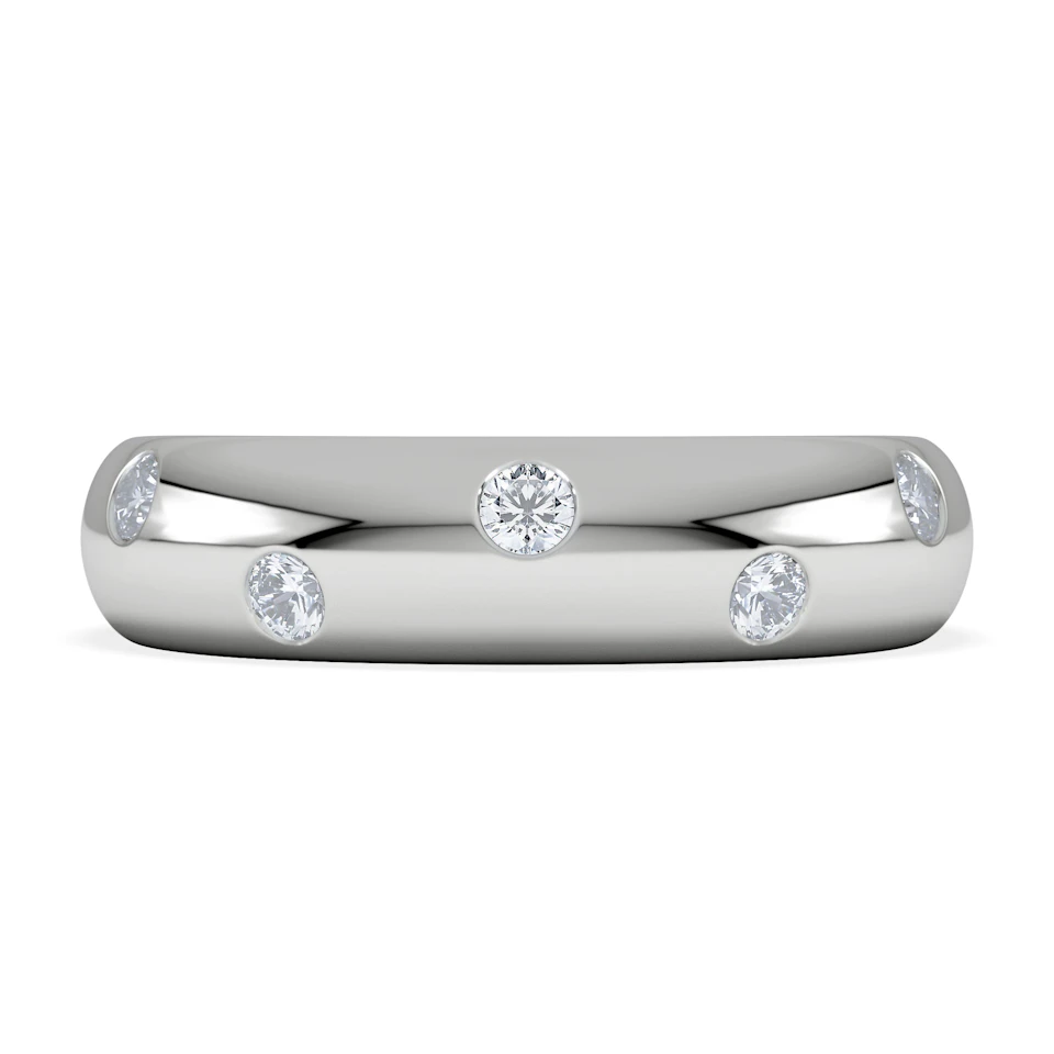 Seamless Lab Diamond Ring 0.26ct in Sterling Silver