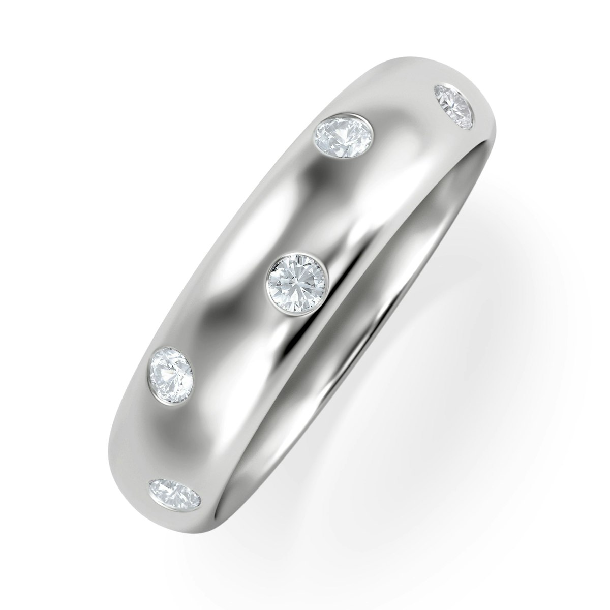 Seamless Lab Diamond Ring 0.26ct in 925 Silver